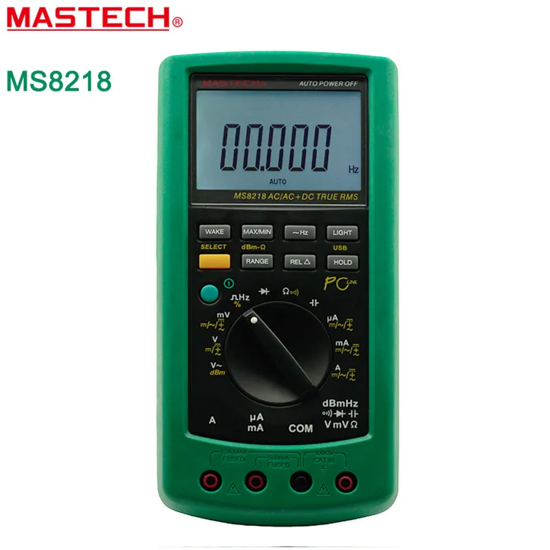 MASTECH MS8218 Digital Multimeter 50000 Counts True RMS DMM dB Meter w RS232 Interface High Accuracy Precision Multimetro