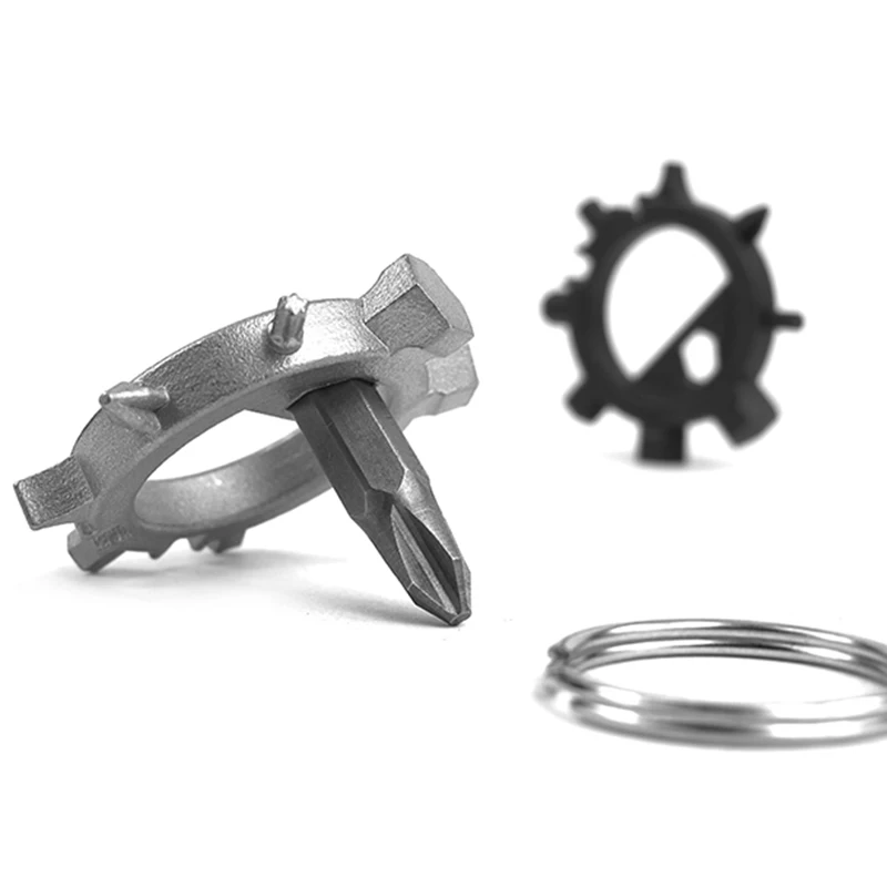 KALAIDUN Screwdriver Eight-claw Multi-function Outdoor Portable Gadget Bicycle Hand Tools Repair Tool 12 Functions Key Ring3