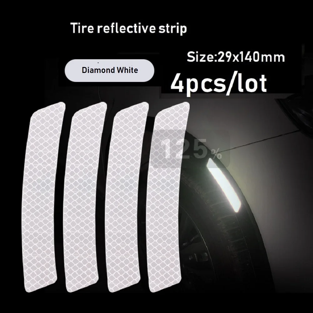 4xTire-reflective-strip-White