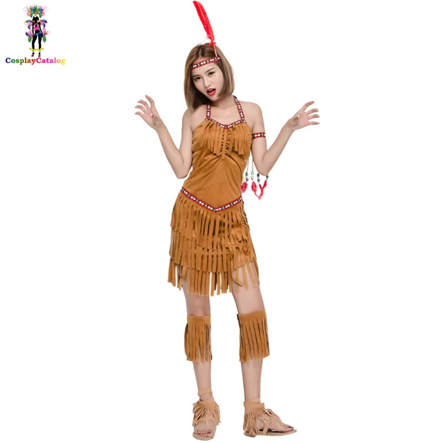 indian warrior women costumesexy halloween costumecampfire party cosplay costumes free spirit princess