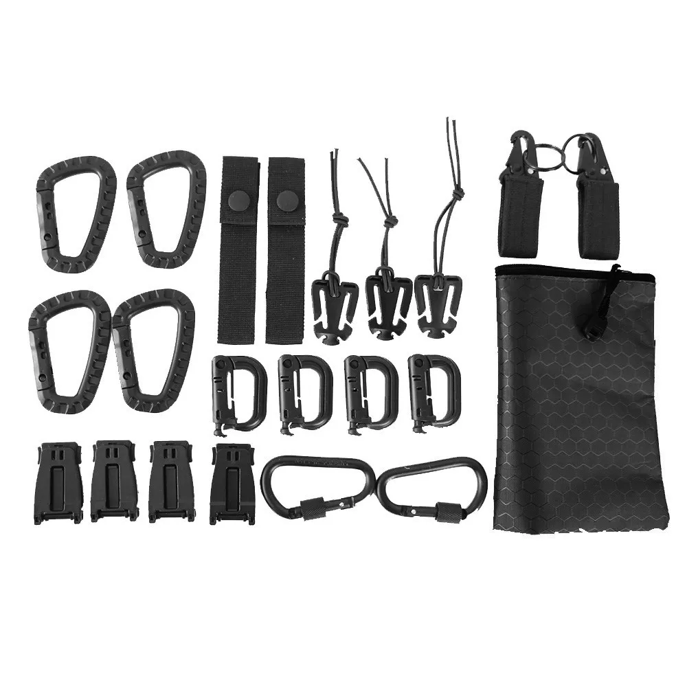 22pcs Tactical Climbing Hiking Walking Accessories Portable Outdoor