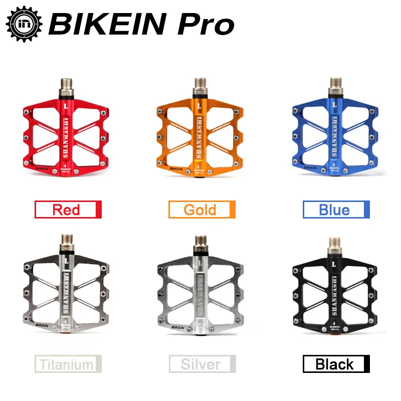 Велосипедные педали BIKEIN из алюминиевого сплава 9/16 дюйма на платформе