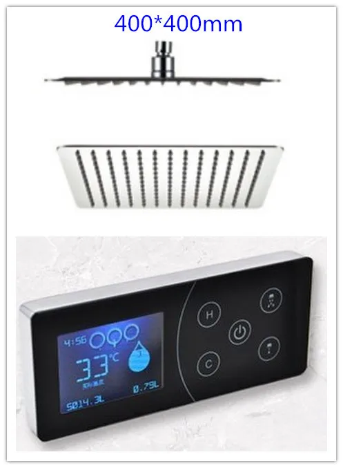 Digital shower set bathroom shower set bathroom faucet 16 inch head shower with touch shower panel