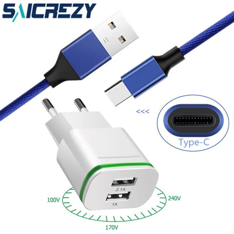 

1M USB Type C Nylon Braided Fast Charging Cord Charger for huawei p9 p10 p20 mate 10 pro lite samsung Galaxy s8 S9 a3 a5 a7 2017