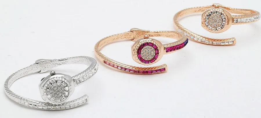 Mulheres Strass Relógios Pulseira de Luxo Melissa
