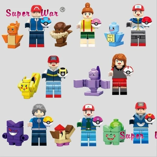 

8pcs star wars superhero marvel Pikachu Comics building blocks action sets model bricks Baby toys for children