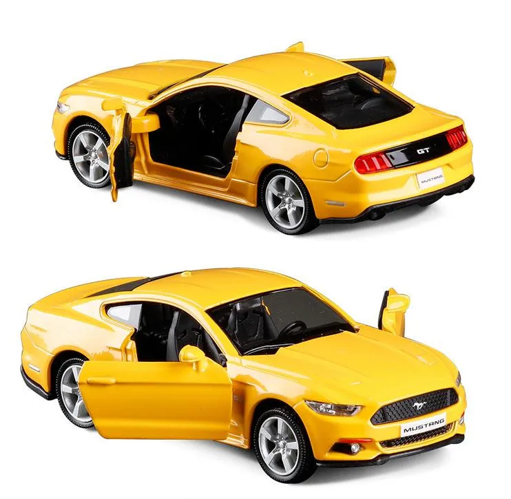  1:36 alloy pull back car models high simulation Ford Mustang 2015GT toystoy vehicleseducational toy