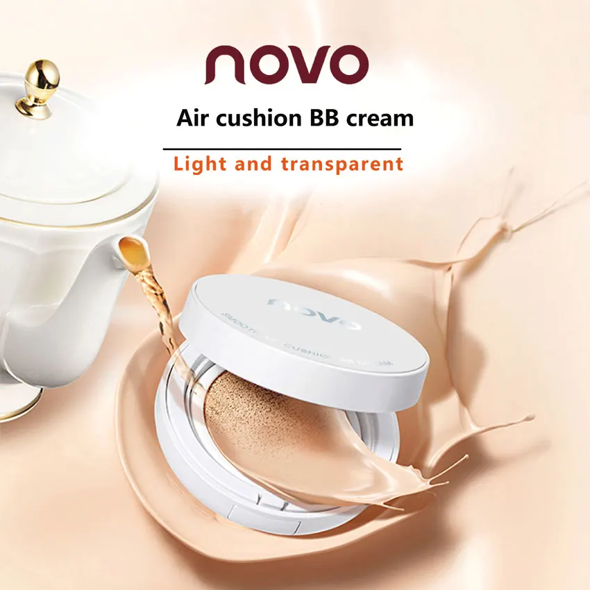 Novo Air Cushion Bb Cc Cream For Base Makeup Waterproof Full Coverage Bb Cc Creme Cushion
