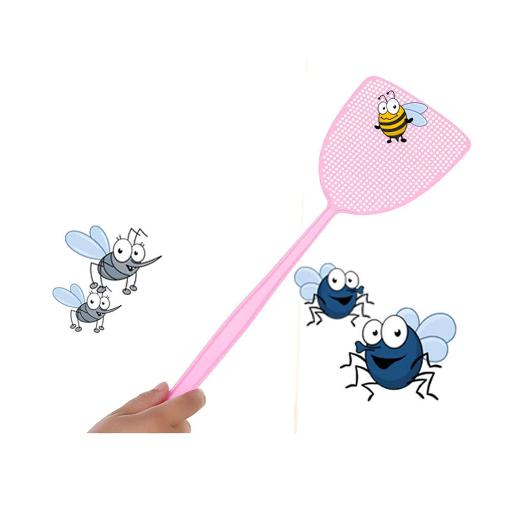 

Home Kitchen Soft Manual Plastic Long Handle Fly Swatter Mosquito Insects Bugs Pest Swatter