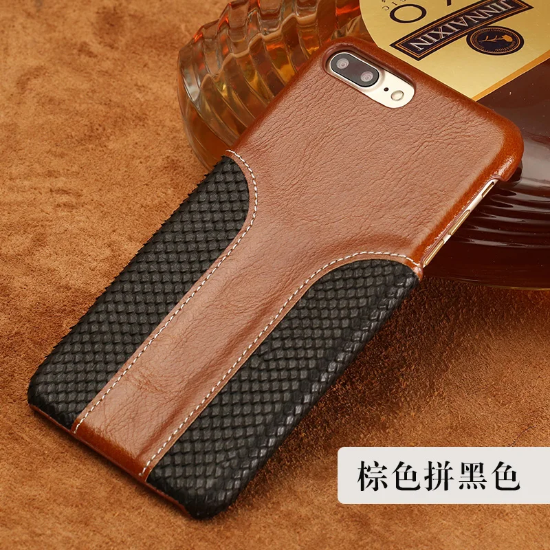 

Wangcangli phone case snake skin fight wax leather back cover for iphone 6 case Plus all hand-made custom processing