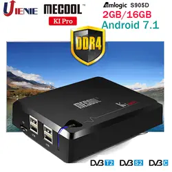 Смарт ТВ-бокс MECOOL KI PRO DVB Android 7,1 DVB-T2/DVB-S2/DVB-C Amlogic S905D Quad 2G + 16G поддержка телеприставка Clines PK KII PRO