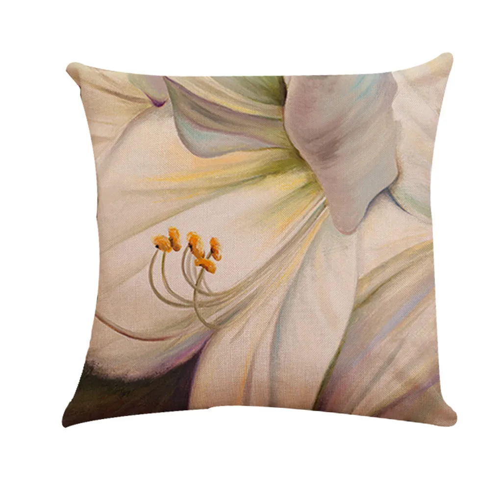 

Fashion Colorful Flower Flax European Style Mixed Cushion Covers absorb sweat high quality Brand New 45cm x 45cm 19APR15