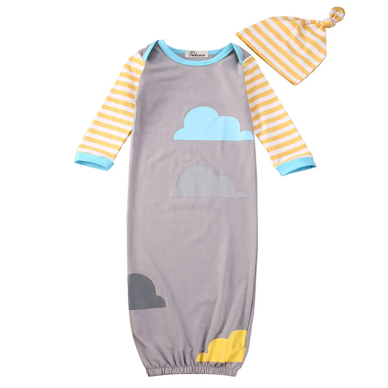 Cotton Infant Baby Clothing Sets Boy Long Sleeve One Piece Newborn Baby Swaddle Wrap Blanket