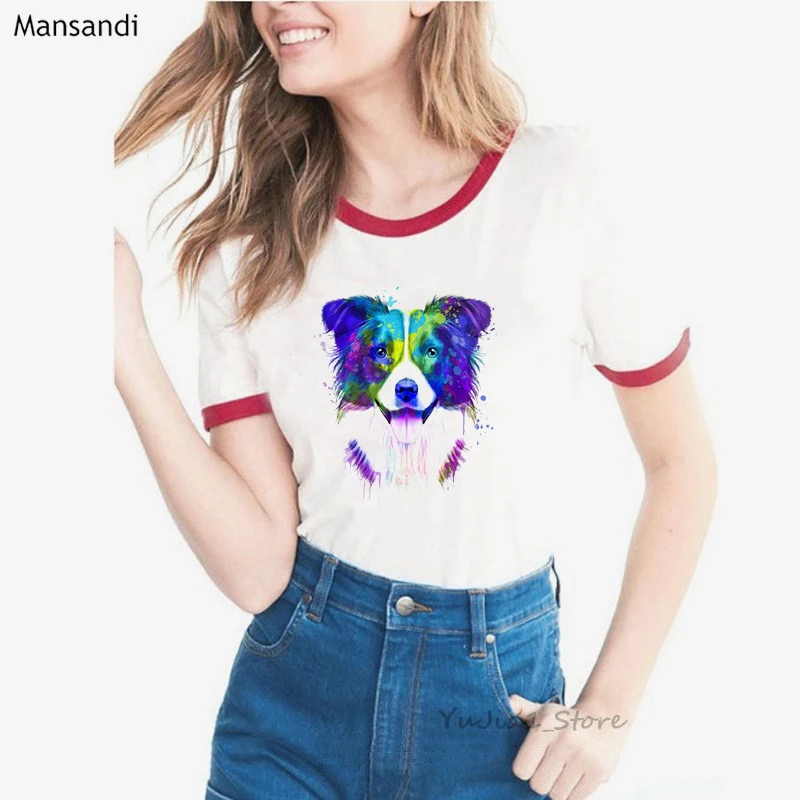 Футболка с принтом животных Джек Рассел терьер женская одежда harajuku футболка для любителей собак забавная Футболка женская футболка