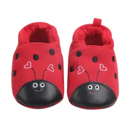 Детская обувь для мальчиков обувь для девочек новорожденных с изображением животных для малышей красный жук первые ходоки В стиле
