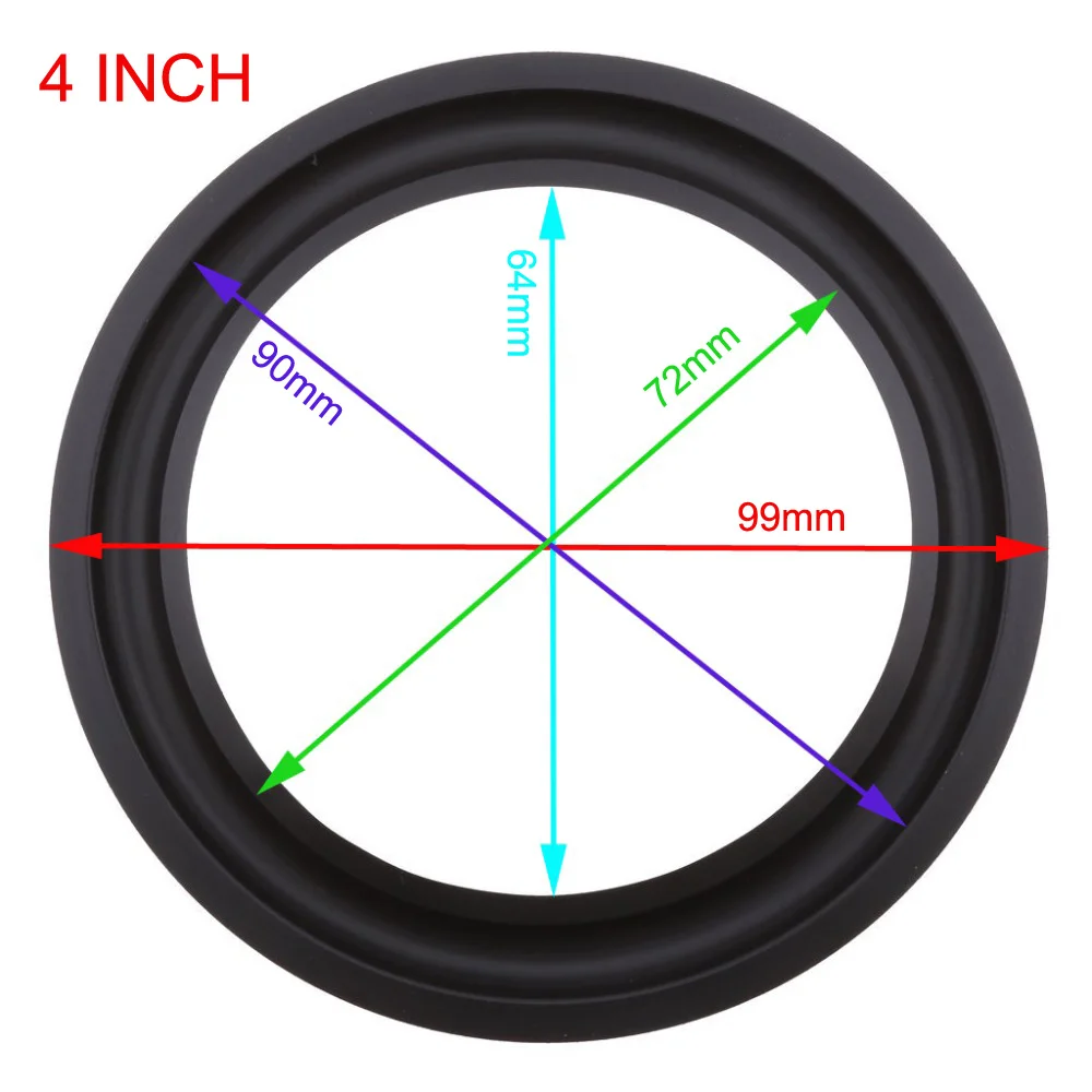 На возраст от 4 до 12 лет дюймовый динамик вуфера ремонт Запчасти аксессуары резиновые края складывая кольцо Динамика сабвуфера(100~ 300 мм) 4 4,5 5 5,5 6,5 7 8 10 12 дюймов