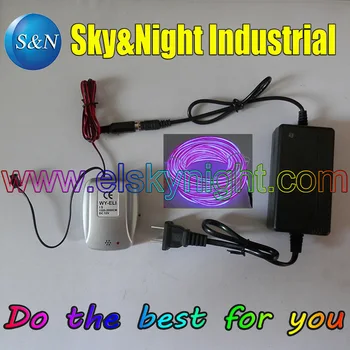 

Purple(18M)-Hight brightness 4.0MM( Semi-circle) El Wire/Flexible Neon Light with Sound Inverter/Controller+220v adapter
