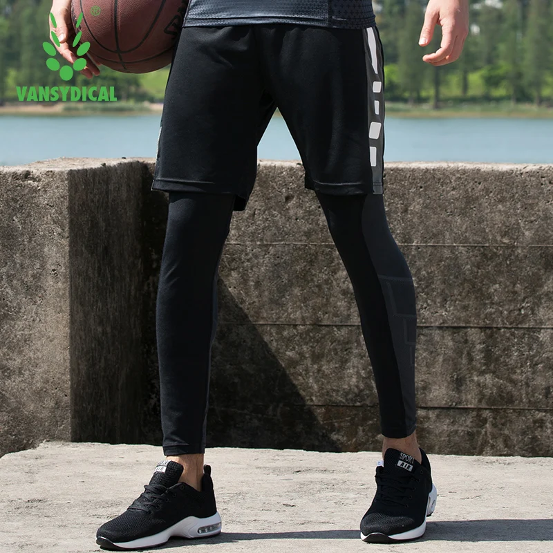 Vansydical баскетбольные шорты с карманами быстросохнущая дышащий обучение баскетбольные шорты Для мужчин Фитнес кроссовки спортивные шорты