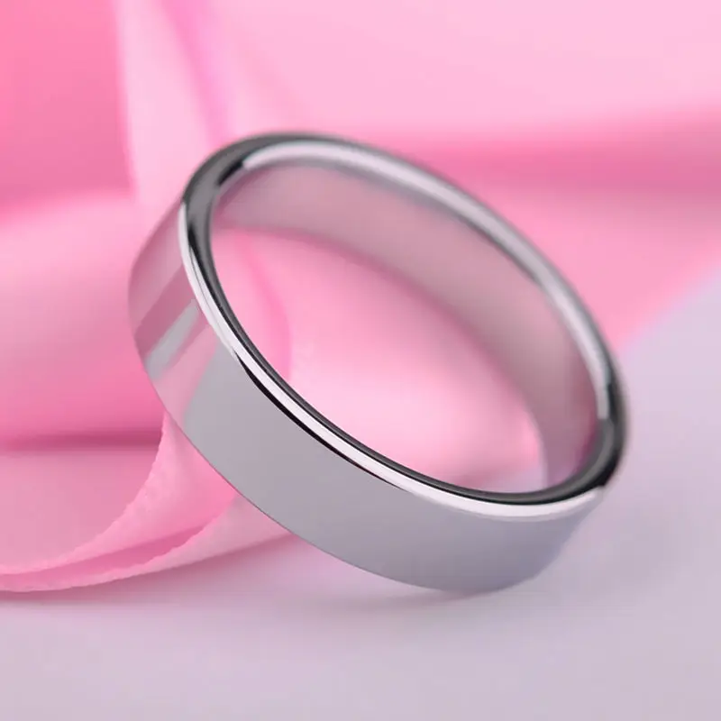 New Arrival High Polished Tungsten Wedding Band Rings Flat Top for Man and Woman Size 4-13 Free Shipping