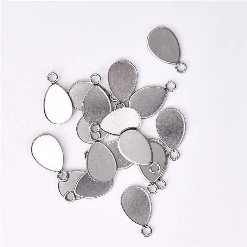 

10x14mm Water Drop Pendant Blanks Base Setting Trays For DIY Bracelets Necklace Jewelry Making Findings Supplies For Jewelry
