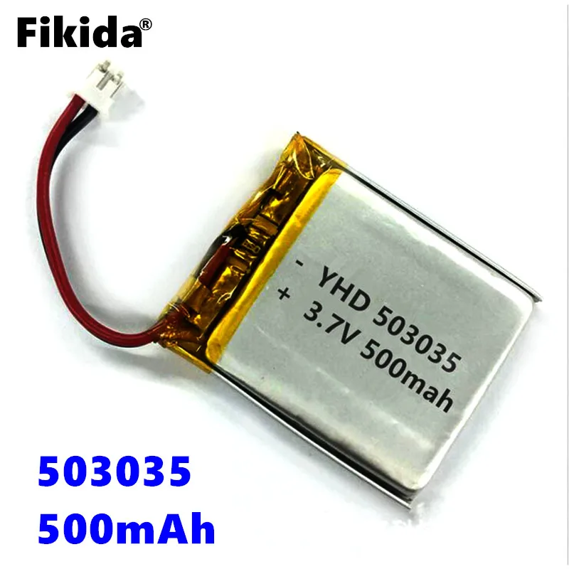 Fikida 503035 polymer battery 500mah 3.7v MP3 speaker lithium ion DVR GPS mp4 mobile phone | Электроника
