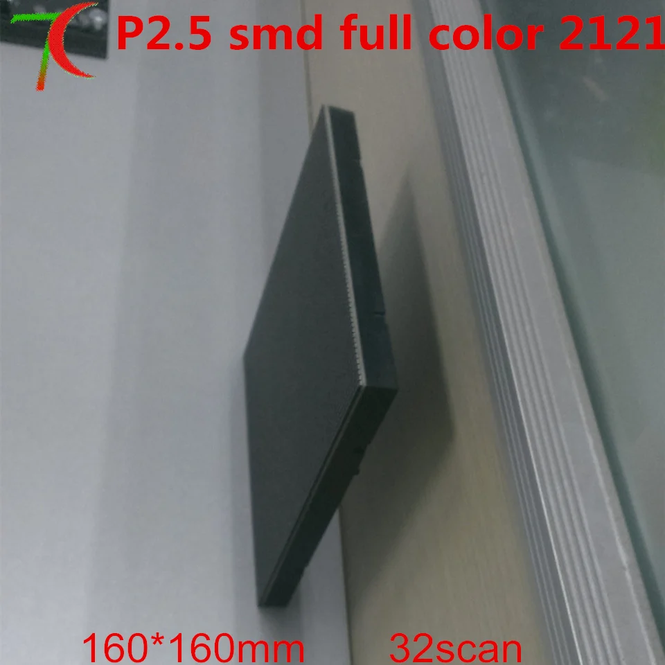 

Watch 32s P2.5 indoor full color module install on the wall for commercial advertisement ,160mm*160mm