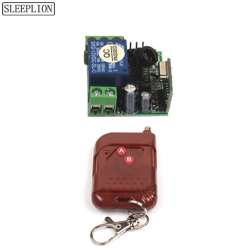 Door Access Control System DC 12V 1CH Wireless Remote Switch RF Remote Control Light Switch Receiver Transmitter 315Hz 433MHz-2