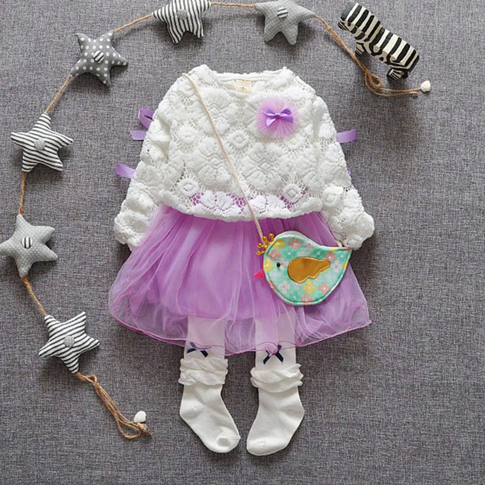 Новые осенние вечерние платья-пачки принцессы с кружевом для маленьких девочек; одежда; зимняя детская одежда для девочек; платья для девочек