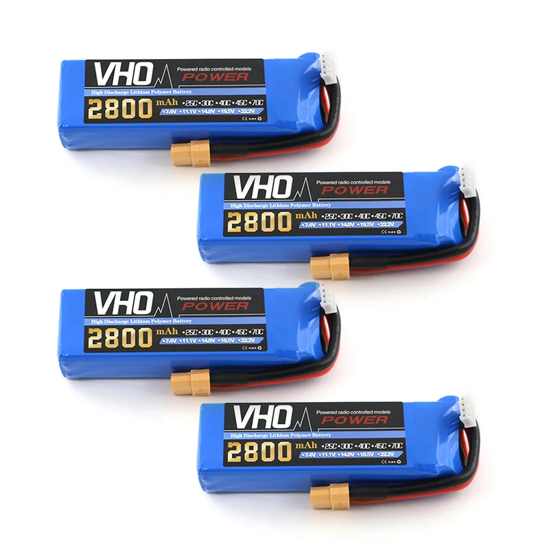 

VHO Power 3S 4PCS 11.1v 2800MAH Lipo Battery For Cheerson CX-20 cx20 remote control aircraft 11.1 v 2800 MAH 30c toy Batteries