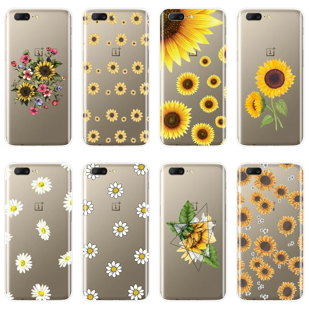 

Yellow Sunflower Flower Floral Back Cover For OnePlus 6 6T 5 5T 3 3T Soft Silicone Case For One Plus 3 3T 5 5T 6 6T Phone Case