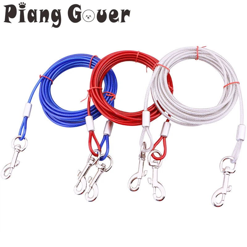

Pet Supplies Steel Wire Large Dog Double Leashes Two Head Leashes For Big Dogs