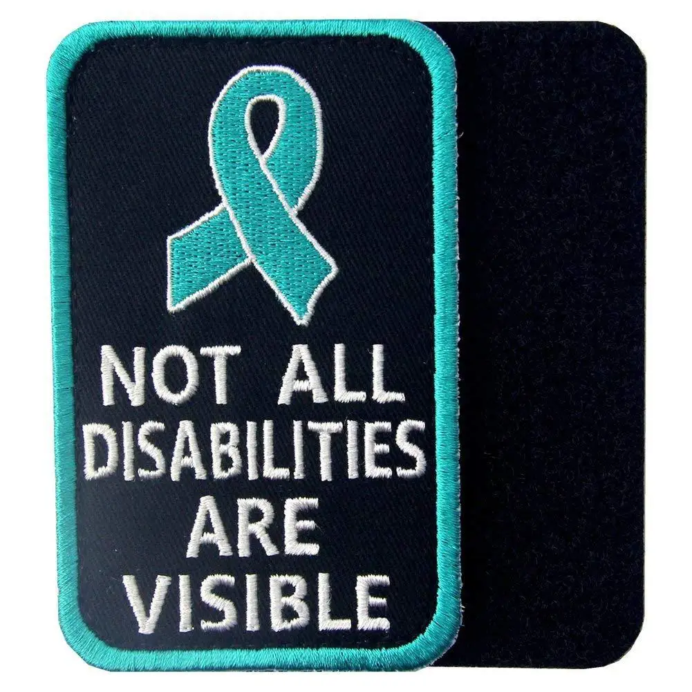 

Not All Disabilities Are Visible Patch Vests Harnesses Service Dog Emblem Embroidered Dog K9 Patch Badge