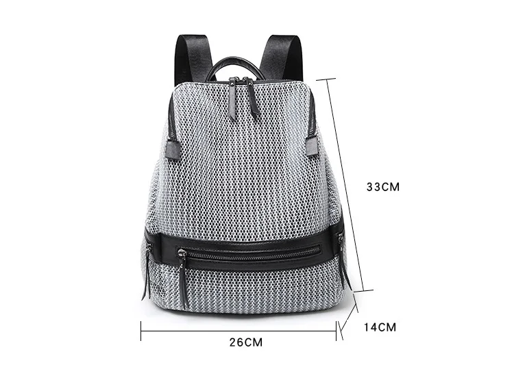 Breathable grid Women Backpack Large Capacity School Bags for Teenage Girls anti theft backpack for travelling female Shoulder Bags (17)