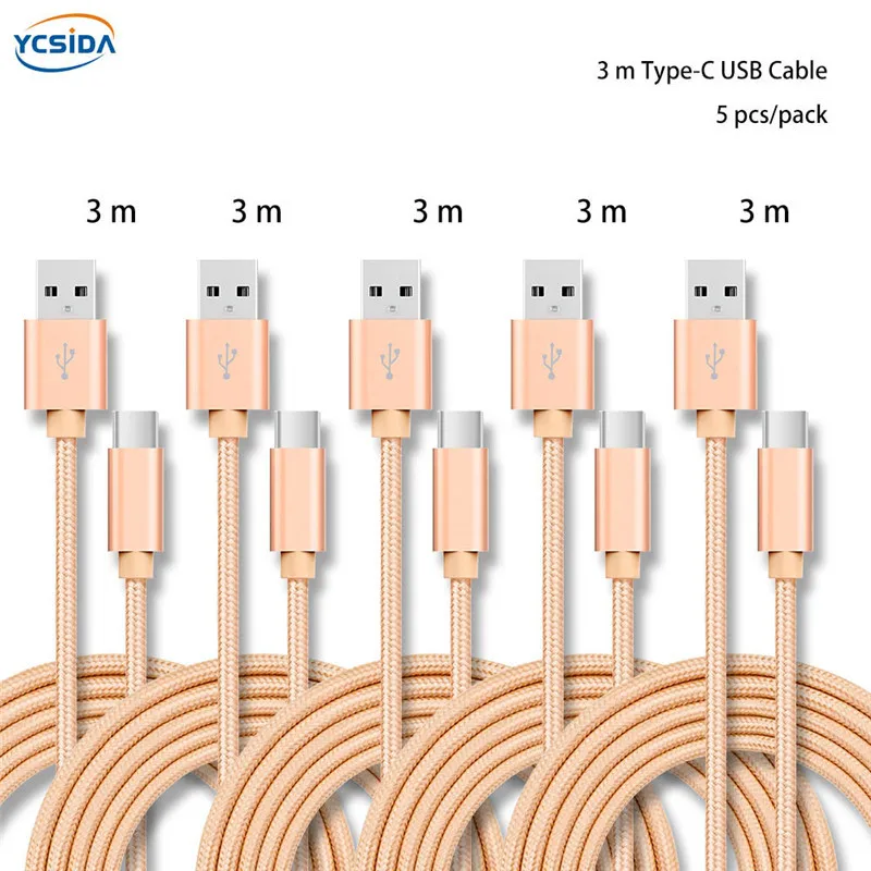 5pcs 3m type c gold