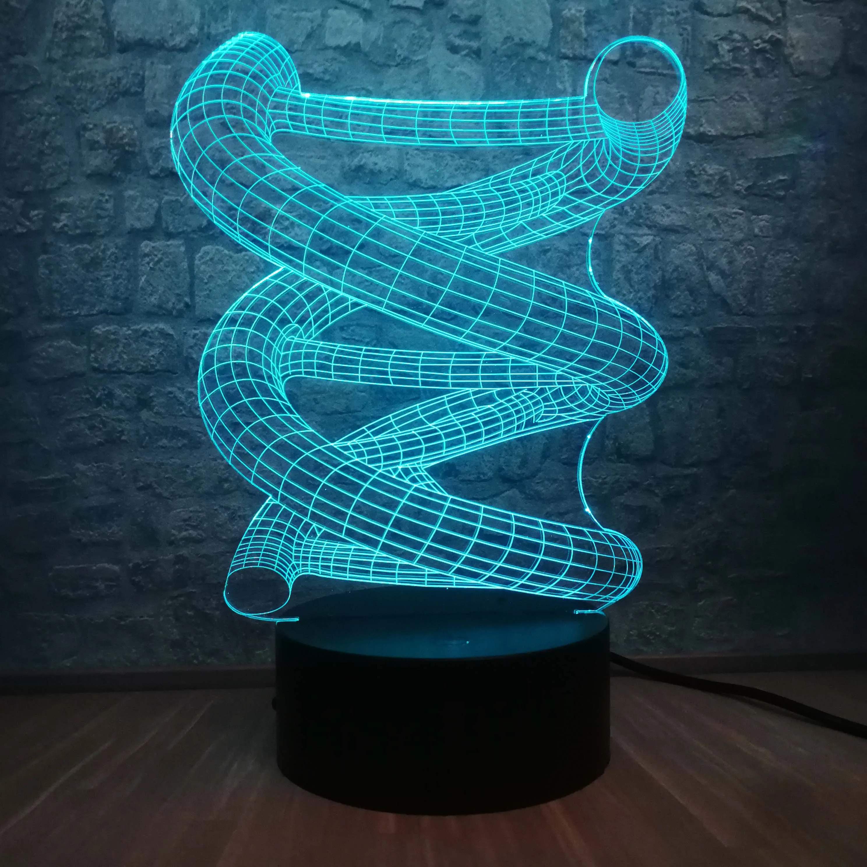 2018 RGB 3D DNA USB СВЕТОДИОДНЫЙ светильник многоцветный меняющий ночник домашний