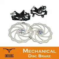 ズーム MTB マウンテンバイク機械式アルミディスクブレーキセットフロント & リアキャリパー 160 ミリメートルローター自転車