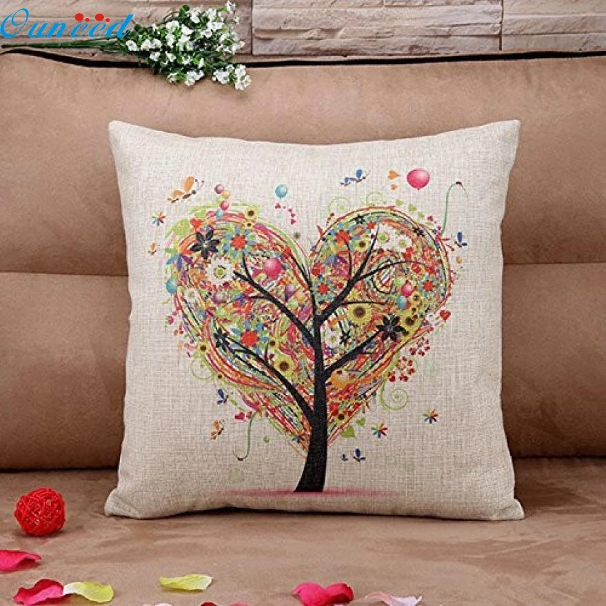 

Homey Design Linen Square Throw Flax Pillow Case Decorative Cushion Pillow Cover Decorative Pillowcase Couch Bed Home JA12