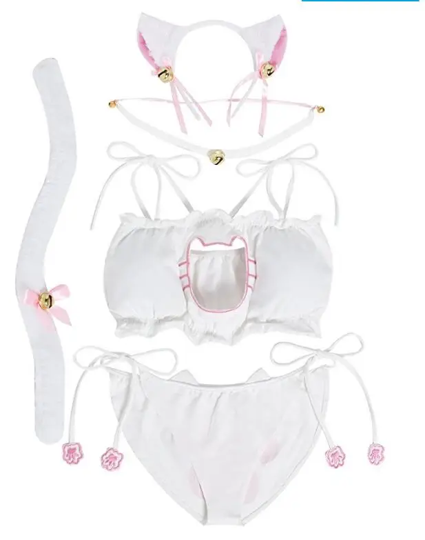 Women's Cosplay Lingerie Set Kitten Keyhole Cute Sexy Outfit-2