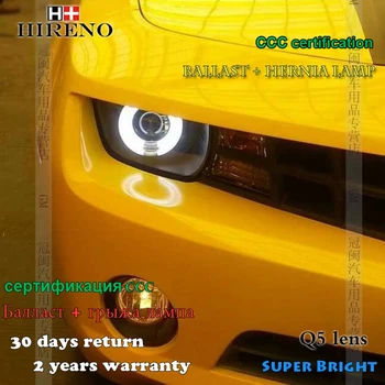 

Hireno Headlamp for 2009-2014 Chevrolet Camaro Headlight Assembly LED DRL Angel Lens Double Beam HID Xenon 2pcs