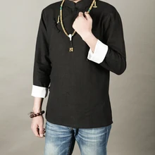 Весенняя тарелка, традиционное китайское мужское хлопковое белье, рубашки, наклонная юбка, костюм Тан, топы, стоячий воротник, куртка, одежда для боевых искусств