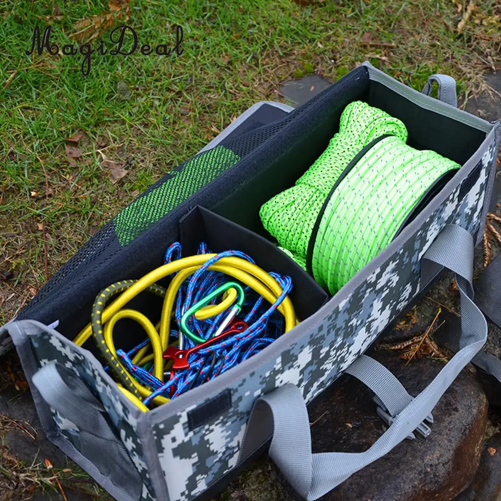 MagiDeal Tent Nail Storage Bag Tent Stakes Pegs Pouch Holder Tool Case Tote Carry Bag camo bag