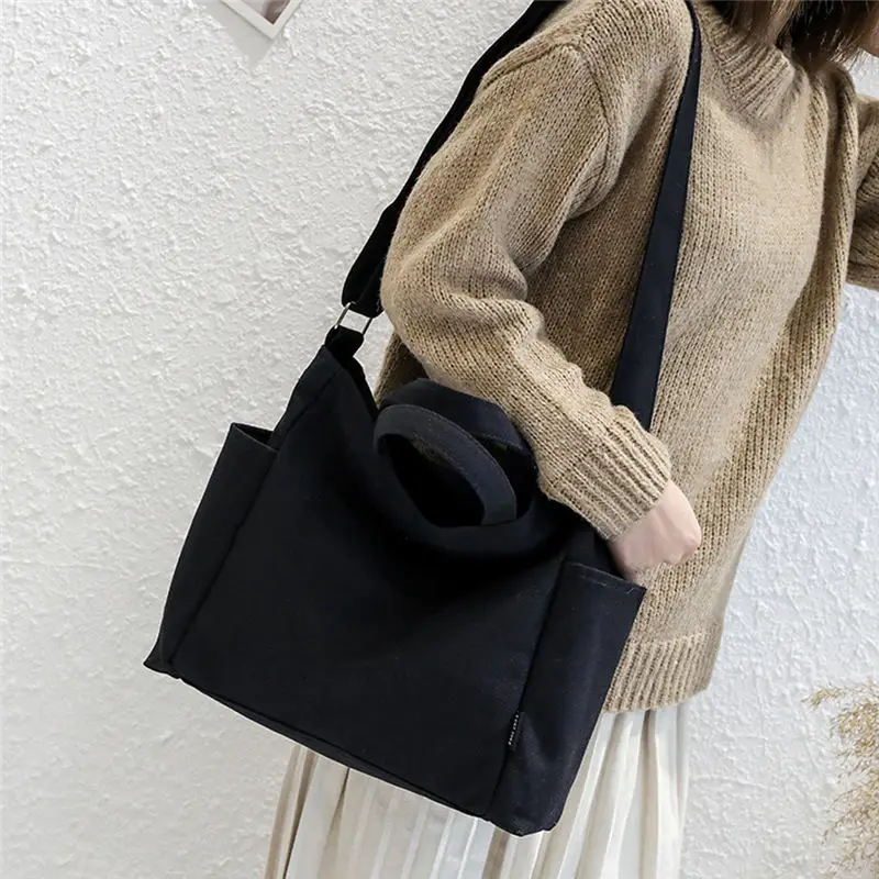Canvas Solid handbag Shoulder Bag Crossbody Bag for Women 2019 Messenger Bags women's bag bolsa feminina sac a main 30AP0326