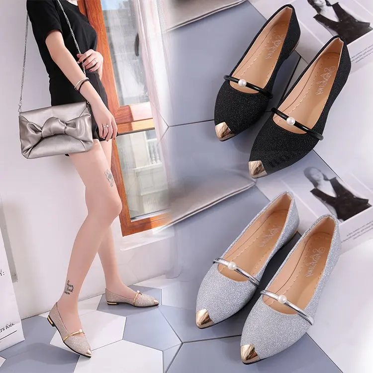 

2018 Hot Spring New Ladies Flat Shoes Casual Women Shoes Comfortable Pointed Toe Flat Shoes 34-40