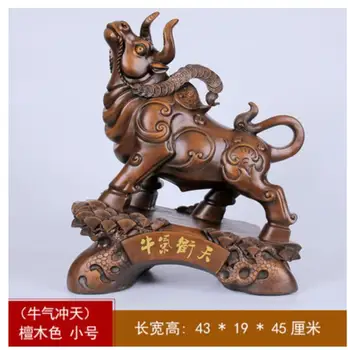

Bull fortune cattle furnishing large shop hotel opening gift office desktop home town house living room OX statue sculpture