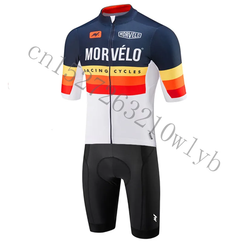 

2019 Morvelo Short Sleeves jersey Cycling Skinsuit shorts sets Breathable Pro Team Bike Triathlon Clothing Racing Bike Clothes