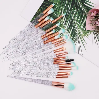 

20Pcs Diamond Makeup Brushes Set Crystal Eye shadow Foundation Powder Blush Lip Makup Brushes Cosmetic Colorful Make Up Tools