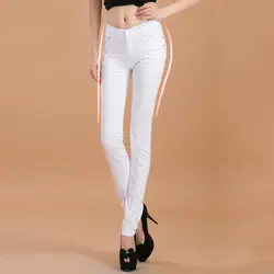 2016 новые модные изысканные женские Для женщин конфеты цветные джинсы/женщина узкие сплошной цвет дымоход джеггинсы