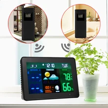 Wireless Thermometer Hygrometer Indoor Outdoor Weather Station Forecast Alarm Color Backlight Lcd Temperature Humidity Meter