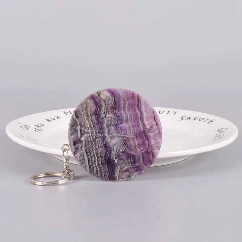 Натуральные камни брелок кулон драгоценный камень аметист минеральный кристалл польский Исцеление Рейки Шарм ювелирные изделия аксессуары подарок - Цвет: Многоцветный