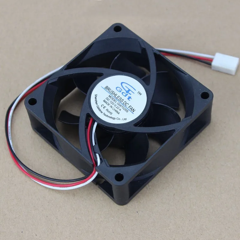 5 шт. в партии Gdstime DC 12V 3Pin 70 мм 7 см 70X25mm 7025S Бесщеточный Охлаждающий вентилятор